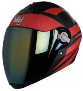 Steelbird Black Red Helmet for red pulsar